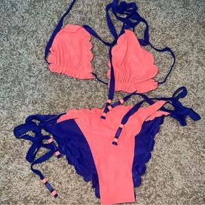 2 swim suits in one! Brand new beautiful thick soft material reversible